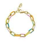 Colorful Chunky Cable Chain Bracelet