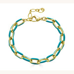 Colorful Chunky Cable Chain Bracelet